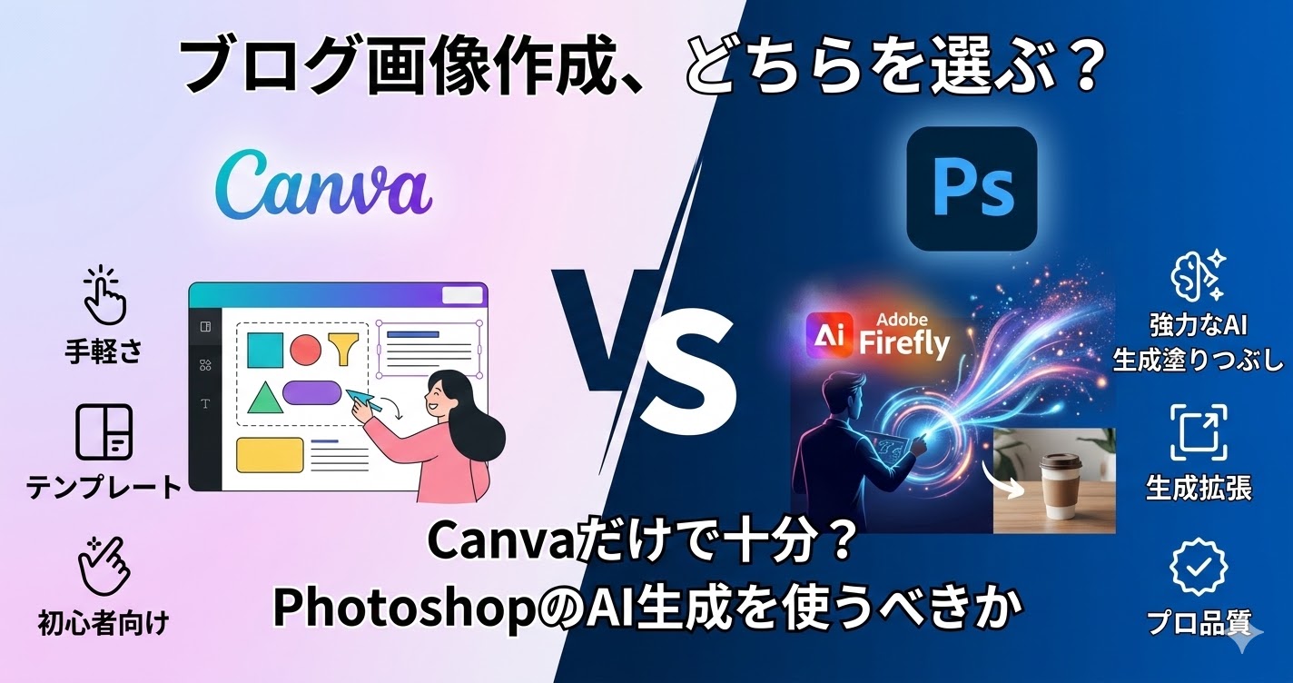 Canvaだけで十分？それともPhotoshop?